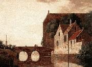 HEYDEN, Jan van der View of a Bridge oil painting